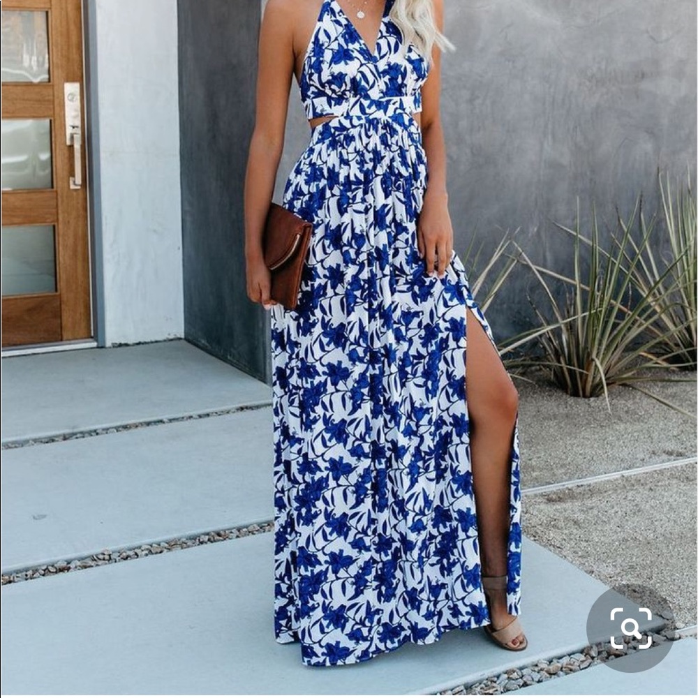 Vici Halter Cutout Maxi Dress